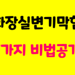 화장실변기막힘