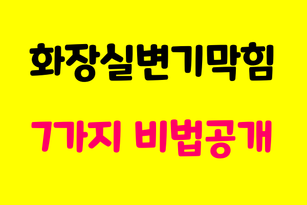 화장실변기막힘